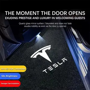 LED Logo Projector for Car Door Welcome Light, Ghost Shadow Effect for Tesla Model 3/s/y/x, Decorative Accessory, Abs Material