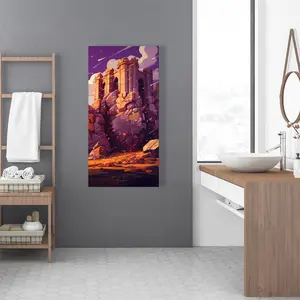 212 MAIN The Last Remains - Orange Burst 24x48 in. Artistic Print, Home Decor Wall Artwork for Room Accent Decoration