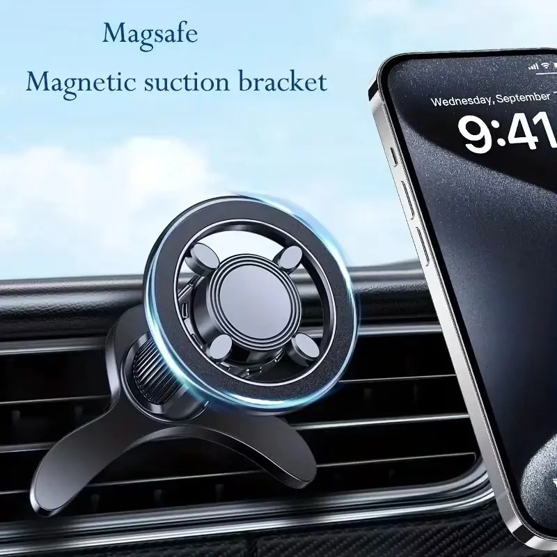 360° Rotation Strong Magnetic Mag Safe Air Vent Car Mount Dashboard Phone Holder
