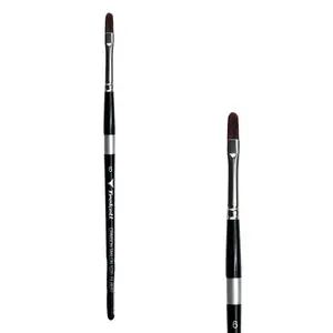 Trekell Crimson Taklon Short Handle Artist Brush - Size #6 Filbert