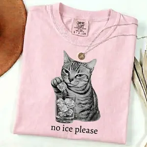 Comfort Colors Cat No Ic.e Please Anti IC.E Tee, Political Protest Shirt, Unisex Social Justice Tee, Minneapolis Abolish IC.E, FDT Shirt, Human Rights Shirt, No Ic.e