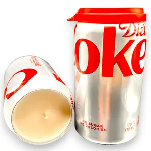 Diet Coke Soy Candle | Hand Poured Diet Coke Soda Can Candle | 12 oz Soda-Themed Can Candle