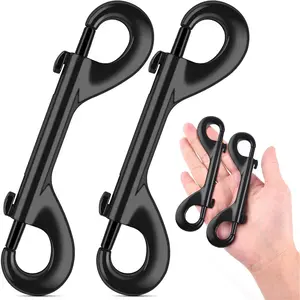 Extra Large 4-7/10inch Double Ended Bolt Snaps Hooks, 220lbs Load Capacity Zinc Alloy Heavy Duty Trigger Snap Clips for Dog Leashes Water Bucket Horse Feed Hammocks (2 Pack)