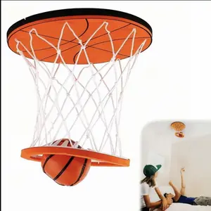 Mini Ceiling Basketball Hoop, Indoor Children Fun Basketball Rack, Easy Installation, Perfect for Kids' Playroom
