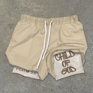 Child Of God Print Double Layer Shorts