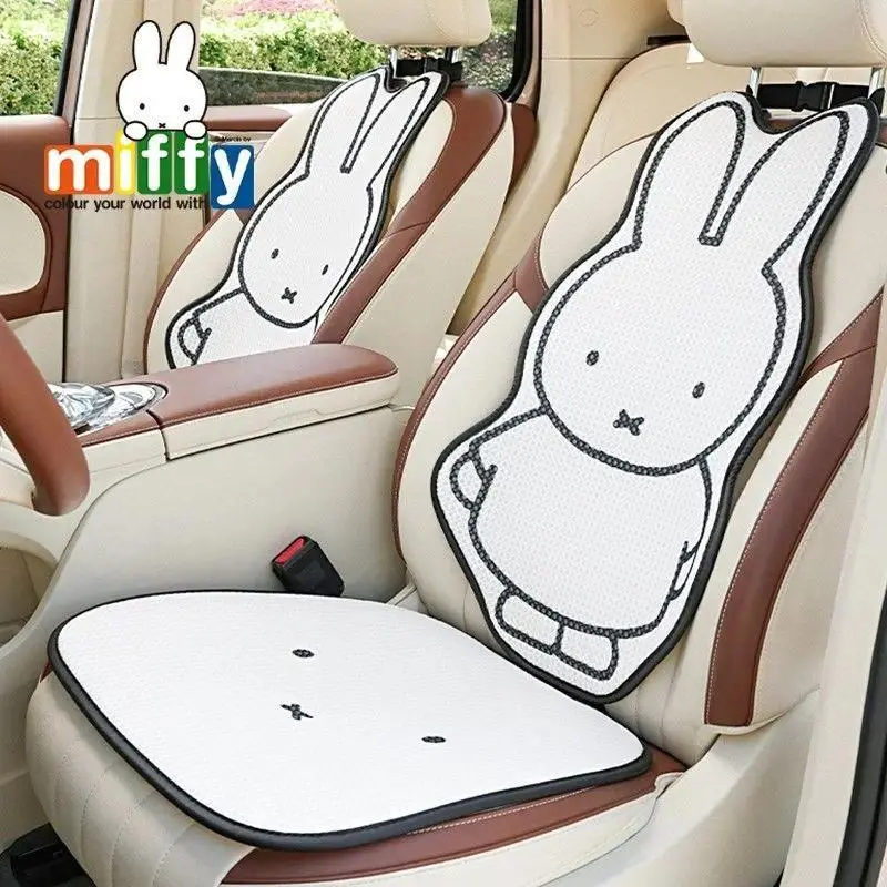 2025 New White For Miffy Car For Seat Covers Four Seasons Set Universal Cute Cartoon Auto Cushion
