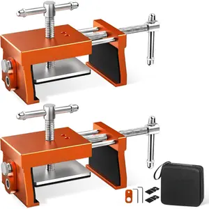 Cabinet Clamps 2 Pack - Cabinet Face Frame Alignment Tool,Anodized Aluminum Alloy, Professional Installation Clamps  Woodworking & DIY Projects ​
