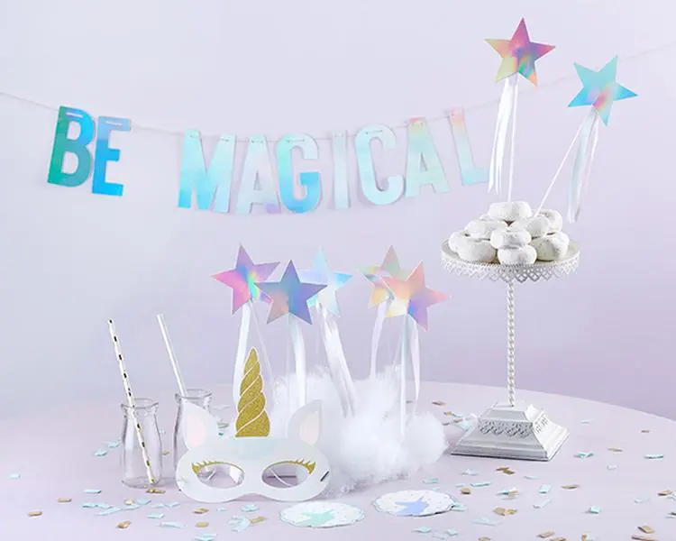 Kate Aspen 00141NA Enchanted Unicorn Party Decor Kit - 49 Piece