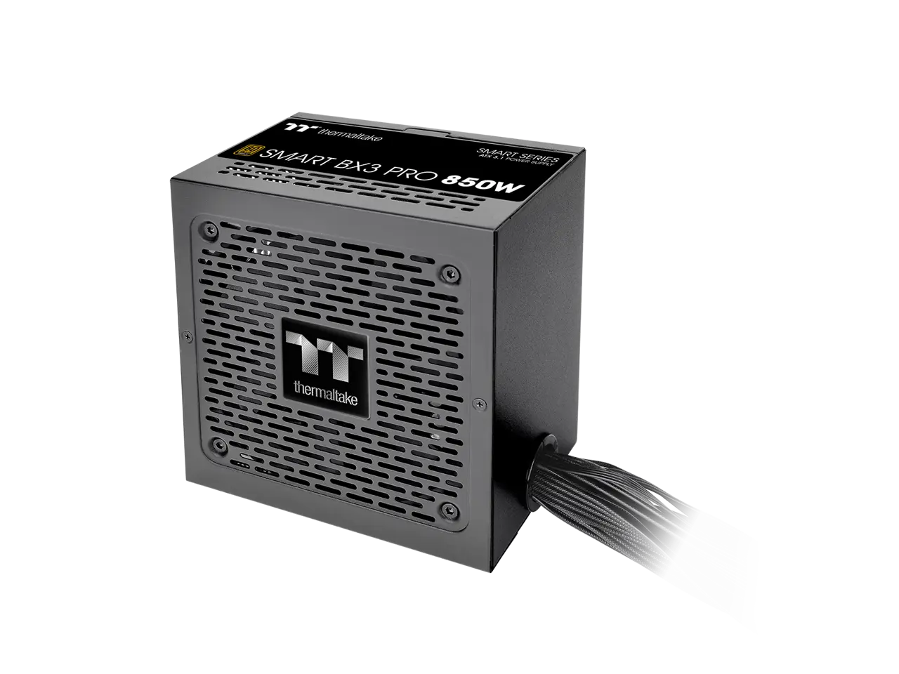Thermaltake Smart BX3 Pro 850W; ATX 3.1; Native PCIe 5.1 12V-2X6; Non-Modular; Etched Flat Cables; Dual-Color H++ Connectors; 105°C Main Capacitor; 80 Plus Bronze Certified; Black; PS-SPD-0850NNFABU-7