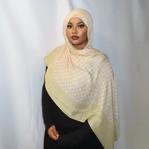 Light pink cream modal hijab