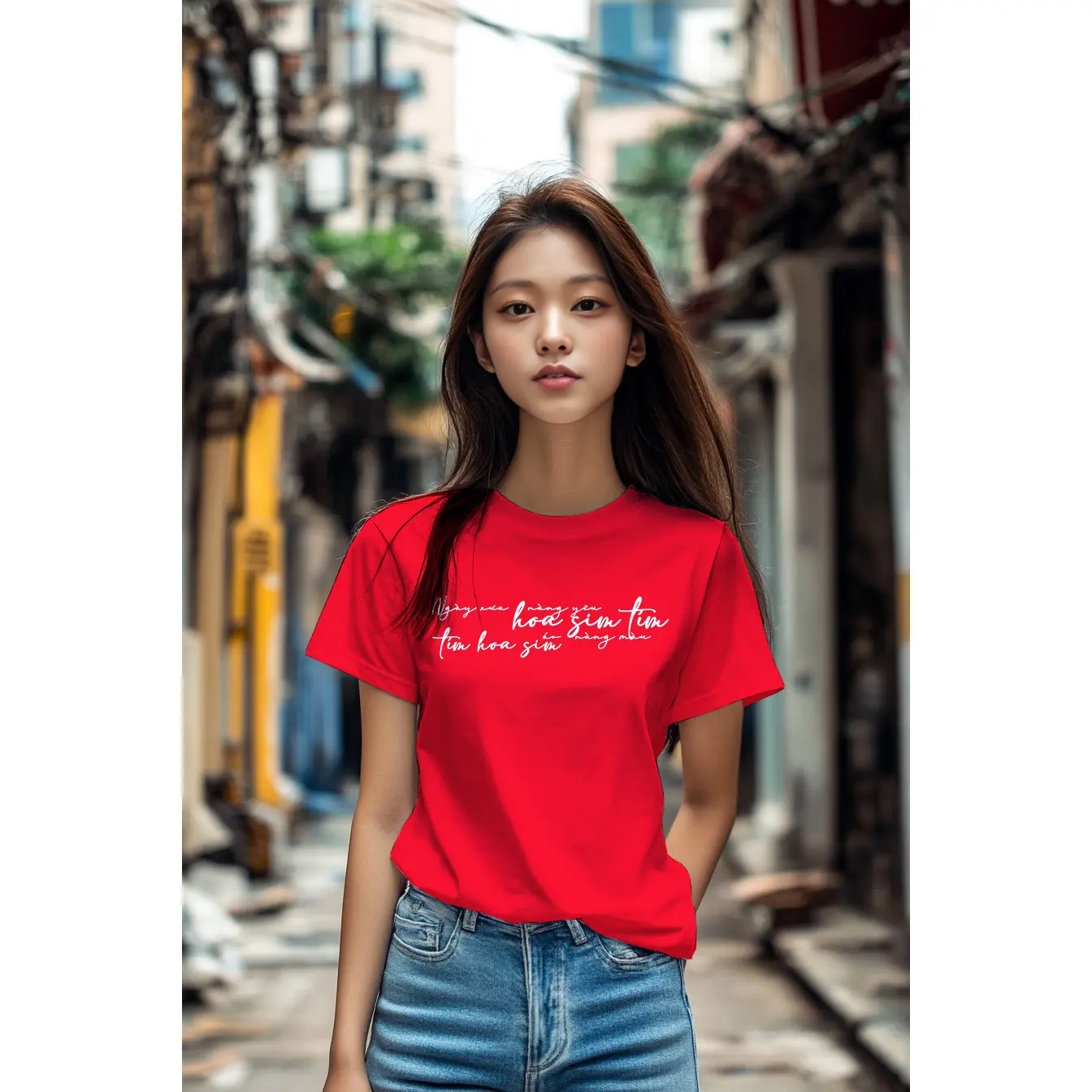 Vietnamese Calligraphy Soft Cotton Unisex T-Shirt, couple shirts, vietnam gifts, Asian American gifts