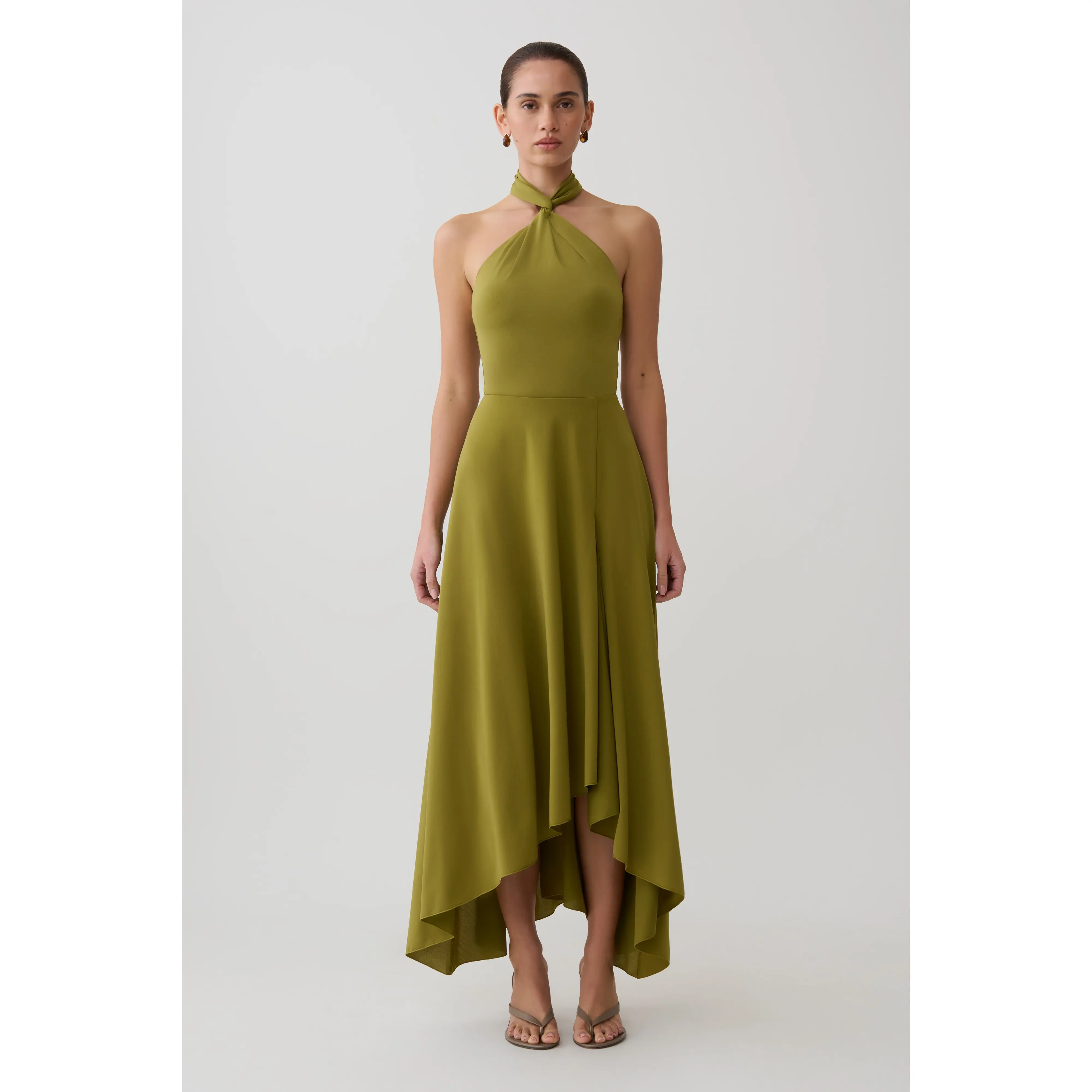 Bambi Dry Jersey Maxi Skirt - Martini Olive