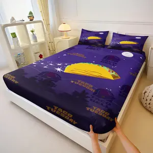 Deep Bedding Set, Cozy Starry Tower Mattress Protector, Perfect Gift for Family, Contemporary Fashion Home Decor