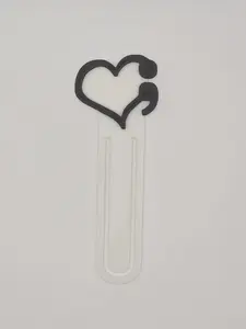 Hollow Heart Semicolon Bookmark - Durable 3D Printed - Dual Use Design - Perfect for Journals & Gifting - Mental Health Awareness Semicolon Symbol