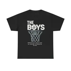 The Boys Classic Tee Casual Cotton Fabric Menswear Gildan 5000 Heavy Cotton Tee Medium 100% Cotton Seamless Body Reinforced Shoulders Crew Neckline Personalized Apparel