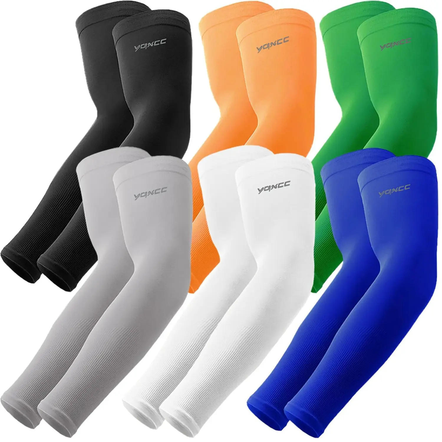 Unisex Cooling Arm Sleeves, Stretch Nylon UV Sun Protection & Full Sleeve Tattoo Cover for Outdoor Wear, Sports & Weight Lifting, Unisex Fit, Breathable, Compression
