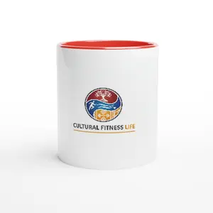 White 11oz Ceramic Mug with Color Inside