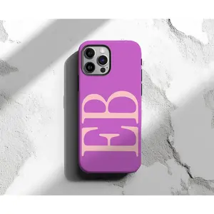 Initials Phone Case, Personalized Initial Cases, Monogram Phone Case, Initials Cases, iPhone Case Compatible with iPhone 15 16 14 17 Pro Max 13 12 11 XR AIR XS Plus Cute Soft Silicone Drop Protection Rugged and Durable gift for her