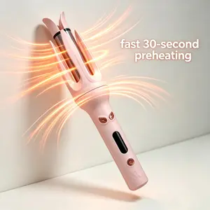 Rotating Curling Iron, Automatic Hair Curler Fast Heating Automatic Curling Iron with 4 Adjustable Temps for Hair Styling