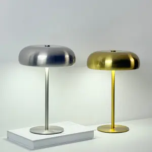 Mushroom Charging Table Lamp, Adjustable Brightness Eye-Care Night Light, Creative Bedside Lamp for Hotel Bedroom, Restaurant Atmosphere Lighting