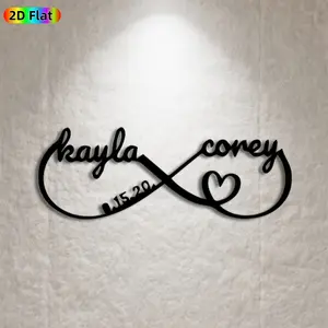 1pc Infinity Heart Metal Wall Art, Romantic Infinity Heart Statue Mural, Ideal Gift for Valentine's Day, Wedding Anniversary, Love Decor Enthusiasts, Powder-Coated Metal Wall Decor  Perfect for Bedroom Wall & Garden Fence, Sweet Romantic Home Decor