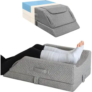 Adjustable Leg Elevation Pillows for Swelling After Surgery Cooling Memory Foam Leg Wedge Pillow for Blood Circulation Wedge Pillow for Sleeping Sciatica Back Knee Hip Ankles Pain Relief