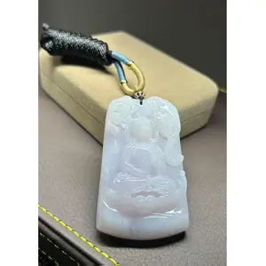 Icy Light Lavender Guanyin Jadeite pendant