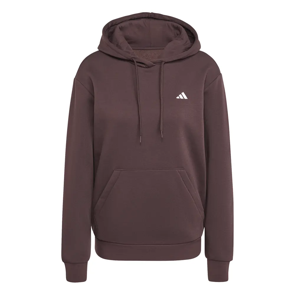 adidas Womens Essentials Small Logo Feel Cozy Hoodie Casual Outerwear Casual - Brown