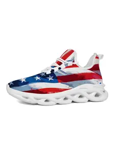 Exclusive American Flag Sneakers, Patriotic Print, Fashionable Design, Classic Versatile Style, Perfect for Parties and Sports
