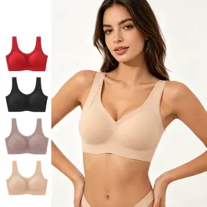 2026 New Women's Wireless, Backless, Jelly Strap, Seamless Bra, Slimming, No Embarrassing Marks, Women's Bra push-up support