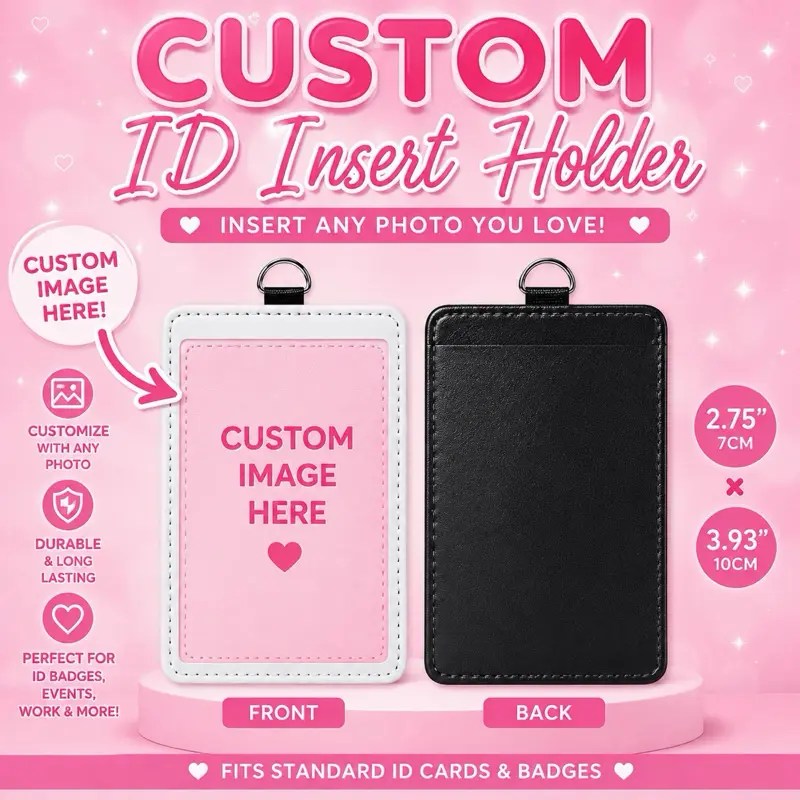 ID Card Badge Holder with Custom Photo