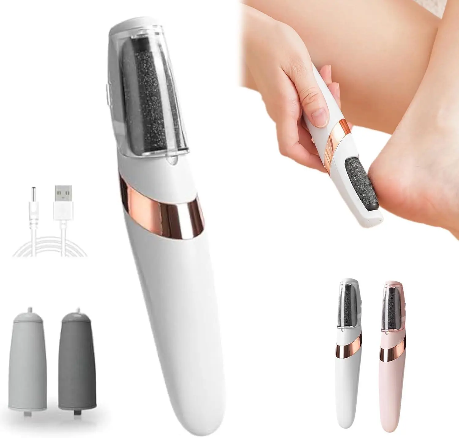 Rechargeable Electric Foot Dead Skin Remover,Cordless Pedicure Machine, Foot Grinder, Portable Foot File Cleaning Tool for Home and Travel, Winter Gift, Valentine's Day Gift, Electric Foot File, Foot Dead Skin Remover Manicure Nail