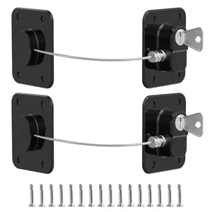 2 count Refrigerator Lock for  with Adhesive, Freezer Latch with , Mini Fridge Door Latch, for Freezers, Cabinets, Drawers, Ovens,  and Pets, , Office