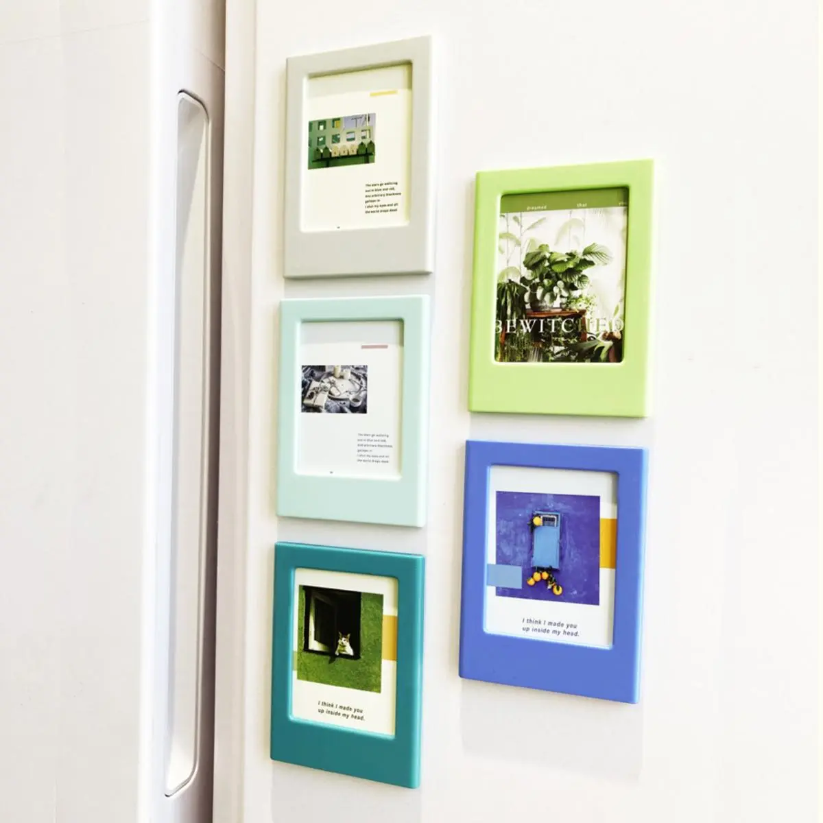 Photo Frame Shaped Fridge Magnet, Magnetic Picture Frame, Magnetic Photo Display for Home Kitchen Office, Home Decor, Photo Decorations, Design, Home Decor Accessory, Durable Sturdy Frame, Picture Frame Set
