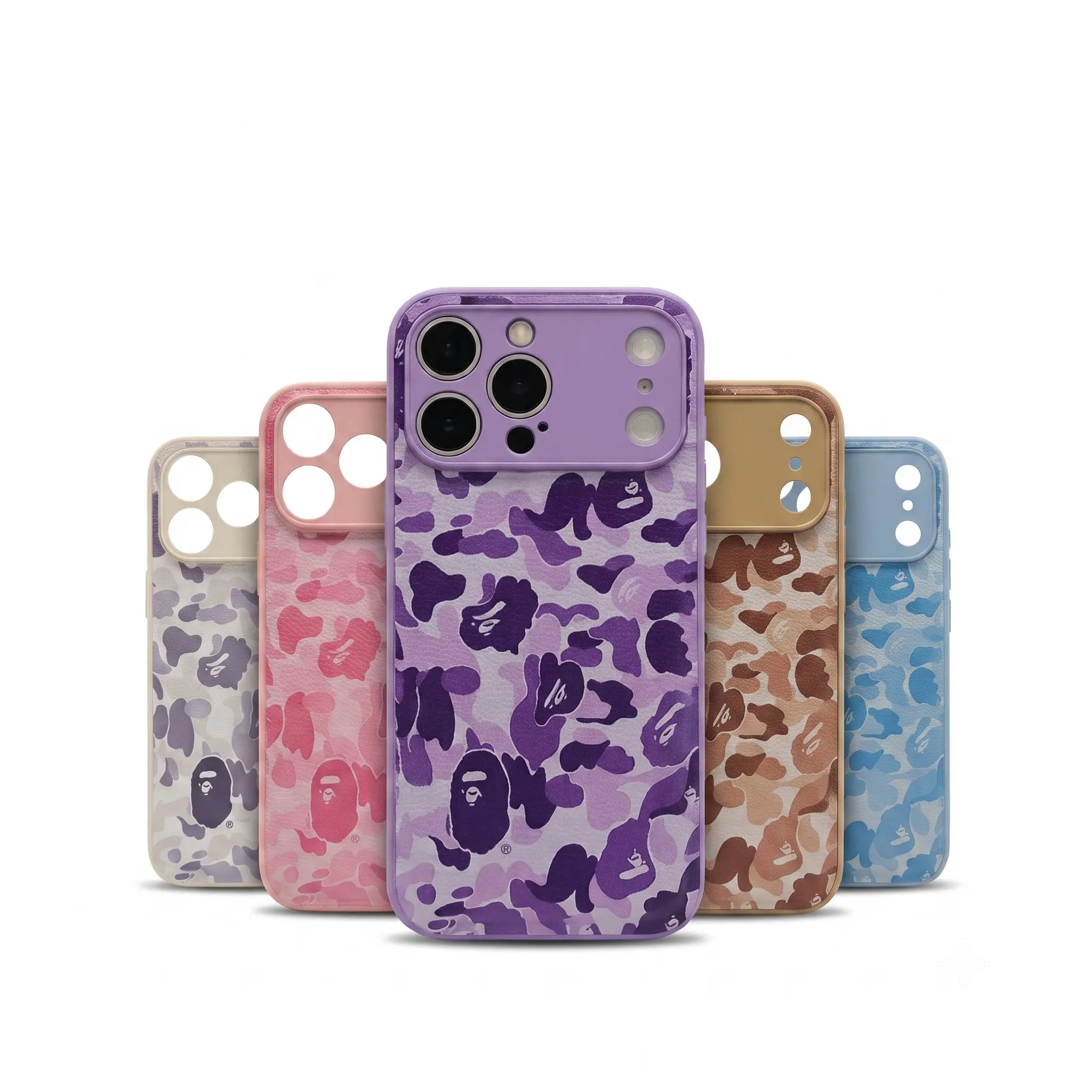 APE Protective Camo Streetwear Phone CaseSuitable for iPhone 17 Pro Max 16 15 14 13 12 11 ProMax and Samsung Galaxy S23FE/22/23Impact Resistant Hard Case with ImpactDispersion Technology & Flexible Rubber LinerGlossy Finish Protected durable gift, Phone A