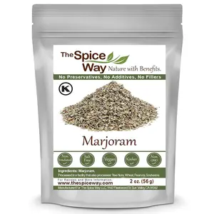 The Spice Way Marjoram Leaves - Pure & Premium All Purpose Seasoning - Flavorful Herb for Pasta
