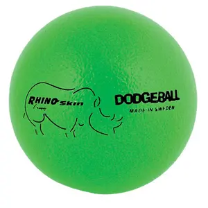 212 MAIN 6.3 in. Neon Green Rhino Skin Dodgeball, Foam Core Balance Training Ball for Sports & Outdoor Fitness