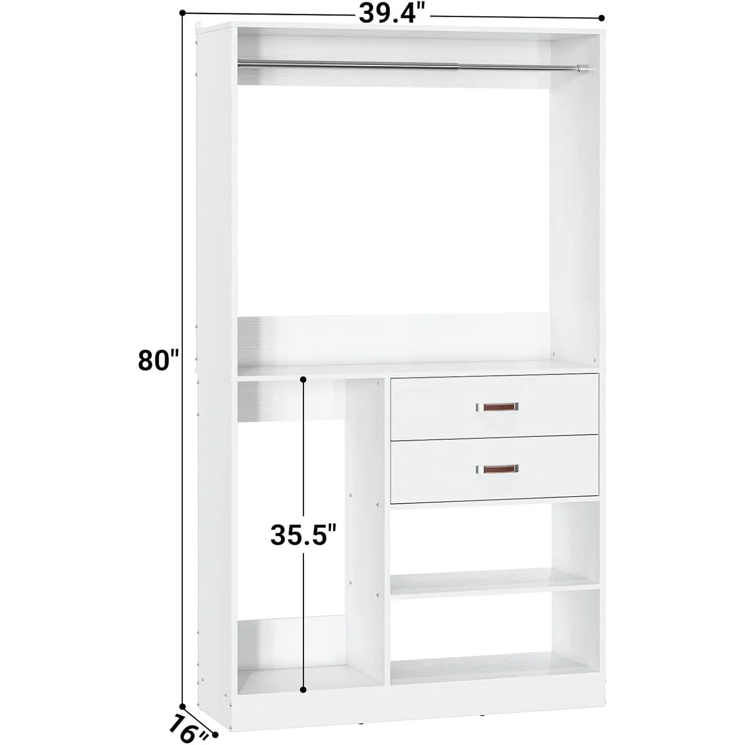 Closet System with Suitcase Storage