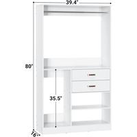 Closet System with Suitcase Storage