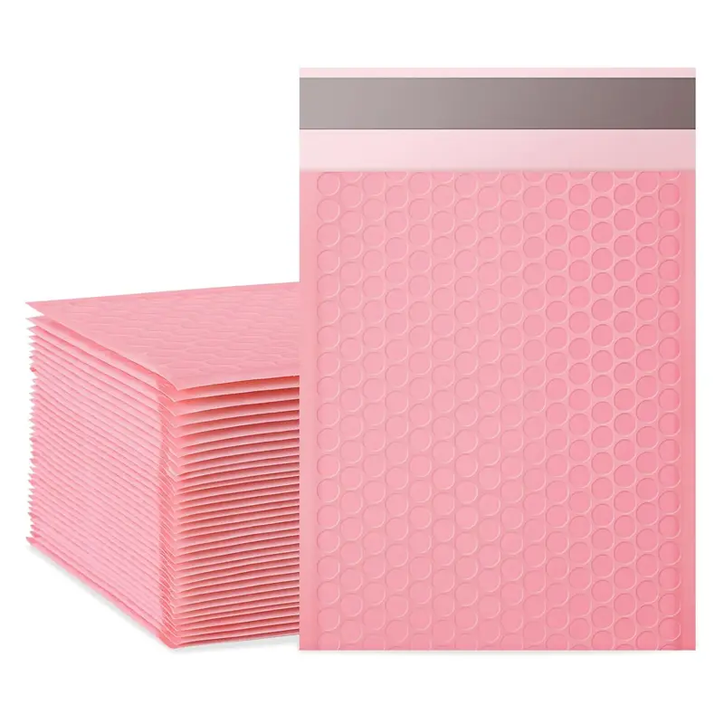 Pink Poly Bubble Mailers, 5x6 in Shipping Supplies, 25/50 Count Shockproof Drop-Resistant for Mailing & Logistics