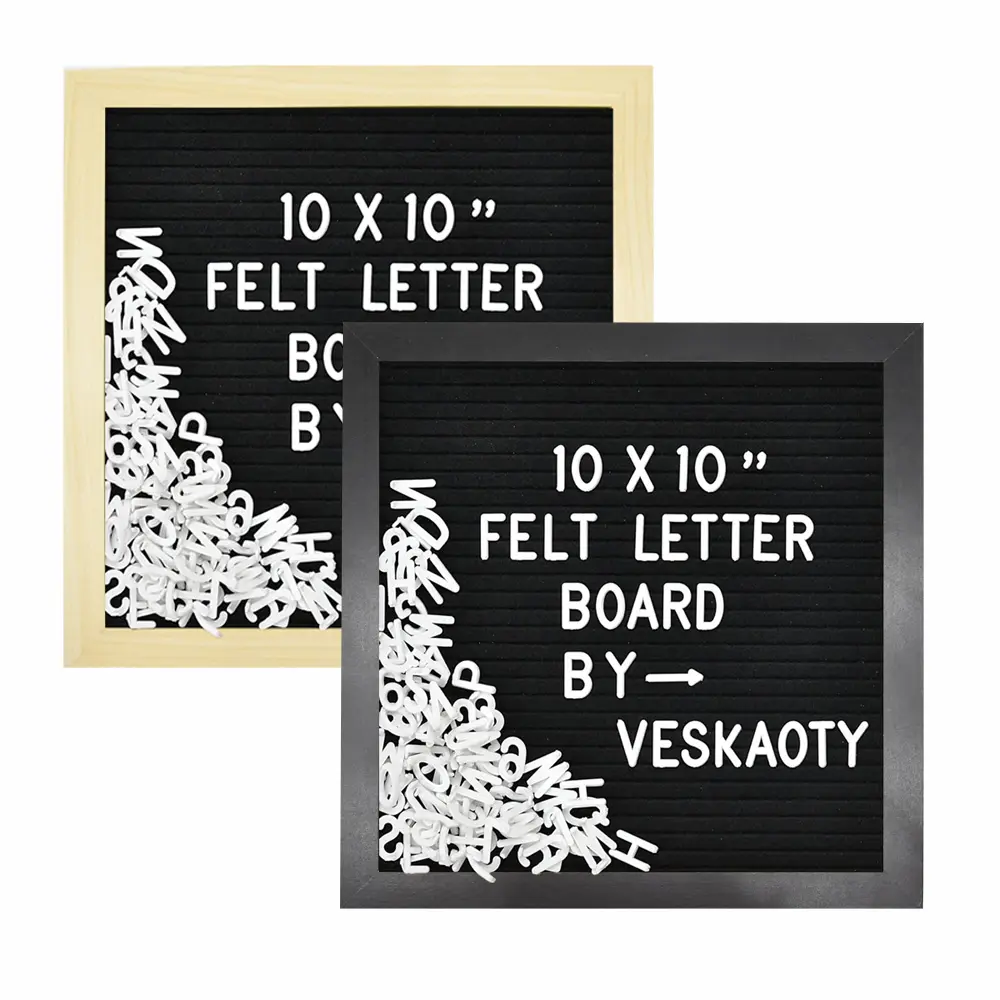Letter Message Board (includes Letters) 10x10in Decorative Birthday Photo Prop, for Notes & Messages, Christmas/new Year Display, Party, Wedding, Rustic Farmhouse Design