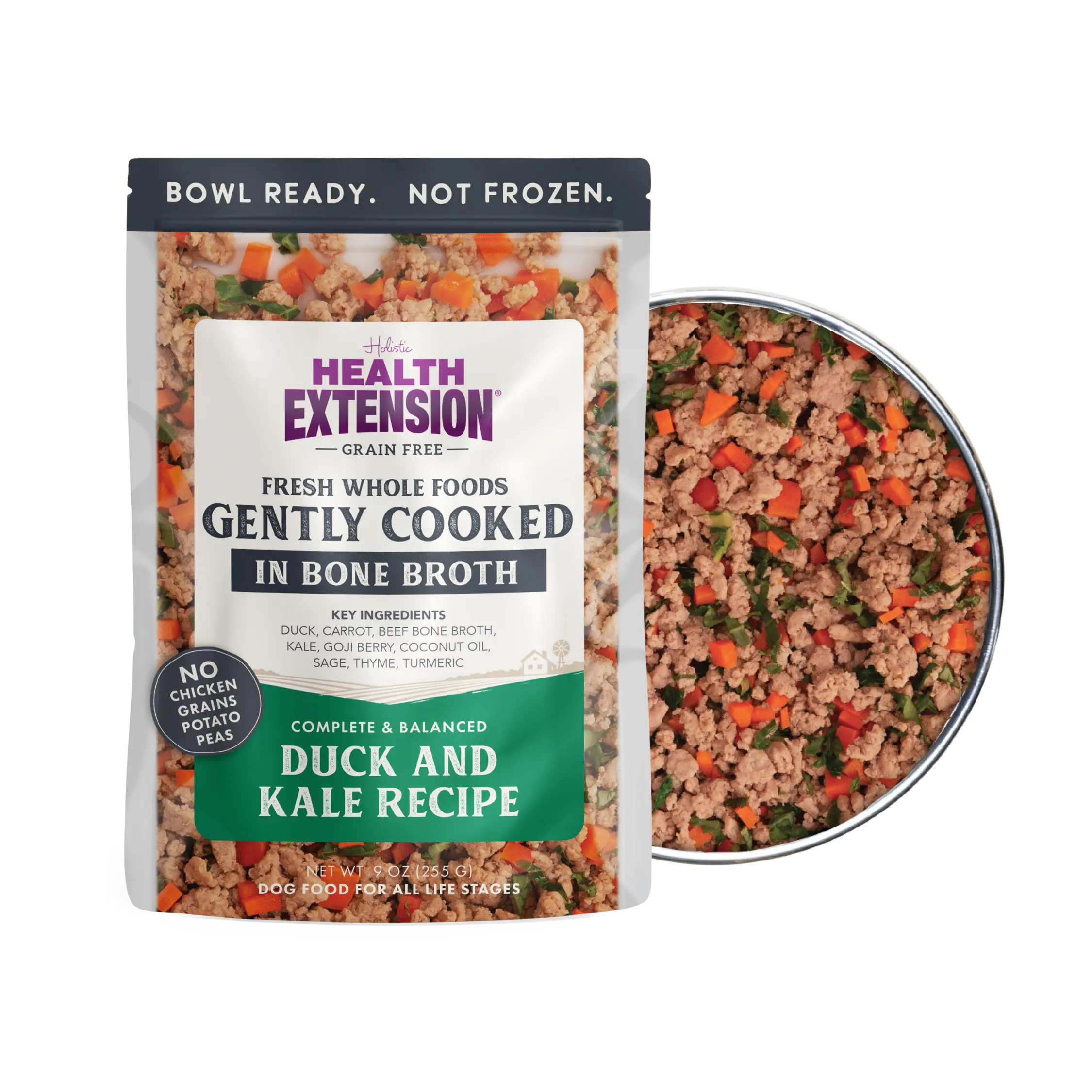 Gently Cooked Duck & Kale Recipe Dog Food | Health Extension Puppy Food