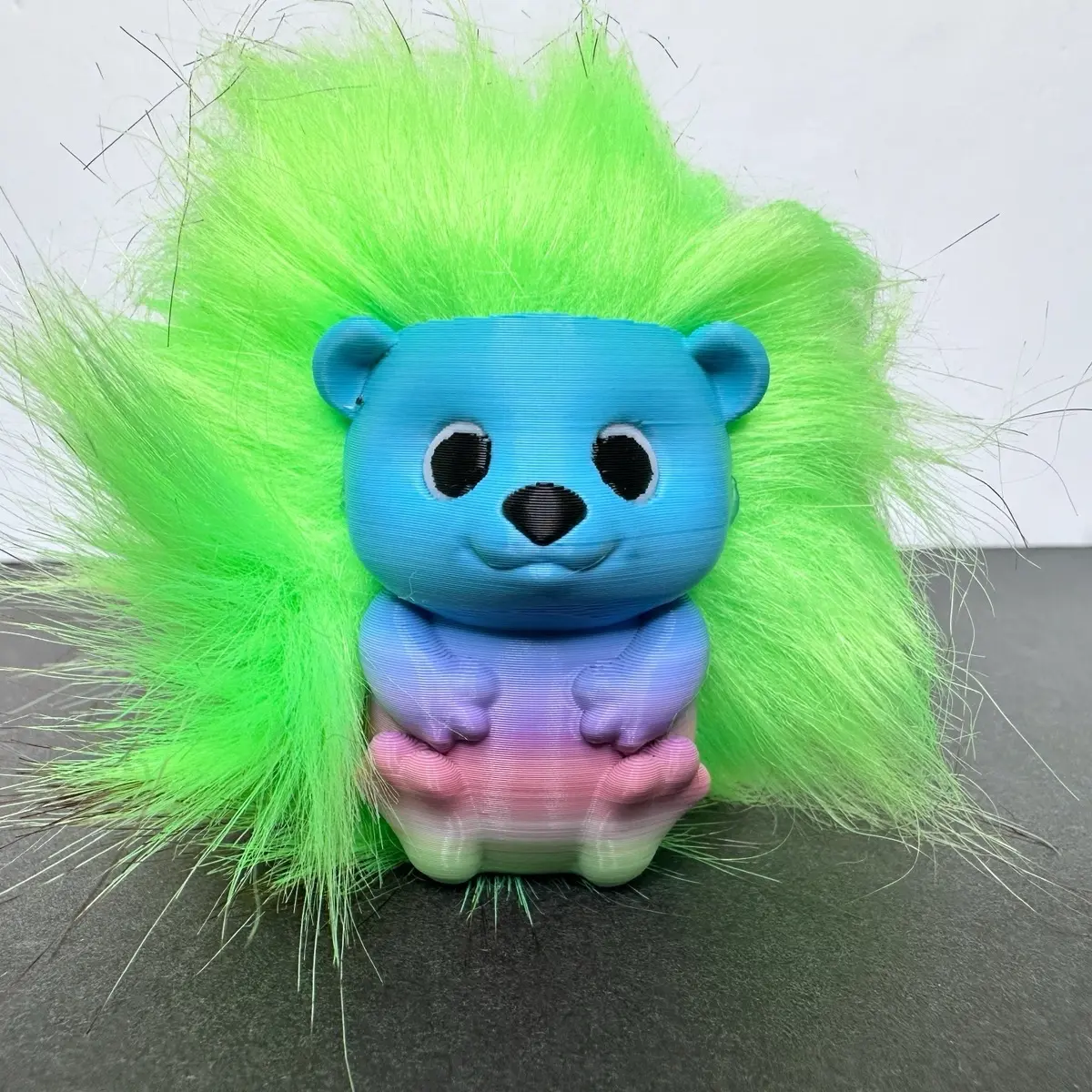 3D Printed Cute Fuzzy Hedgehog Figurine