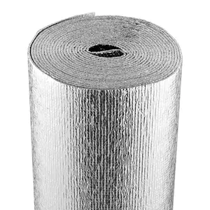 VEVOR Double Reflective Insulation Roll, Foam Core Radiant Barrier, 3.2 mm 48 inx 25 ft, Double-Sided Aluminum Foil EPE Foam Heat Reflective Shield, Thermal Insulation Roll for Window RV Roof