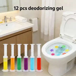 12pcs Toilet Freshener Gel, Odor Eliminator & Scent Retention, Bathroom Cleaning Agent, Essential Deodorizer for Toilets/