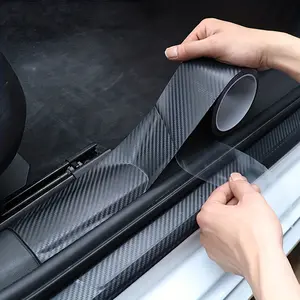 3D carbon fiber sticker, car door sill protective film, matte black nano sticker, suitable for car bodies, Christmas decoration, scratch-resistant and waterproof