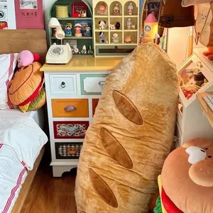 Cartoon Plush Bread Toy Stuffed Simulation Fast Food Baguette Croissant Pretzel Hug Pillow Cushion Kid Birthday Christmas Gift