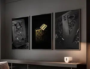 Playing Card Wall Set of 3 Fashion Poster, No Frame