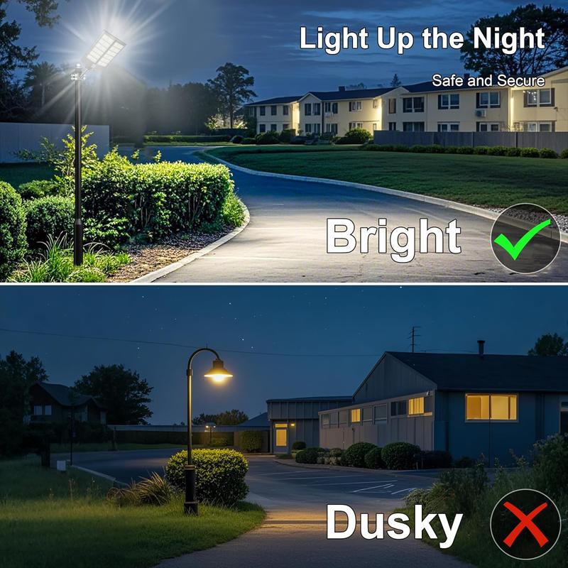 2 PACK INSDEA 8200W Solar Street Light with Motion Sensor,  Dusk to Dawn Solar Flood Lights, Outdoor Waterproof LED Security Lights for Garden, Yard, Parking Lot