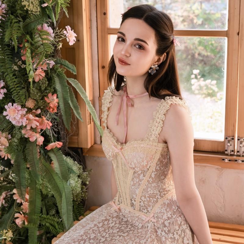 The Sugar Veil Corset Dress-LuminaVenus Dresses Lucas And Ivanita Marriage Dresses  Windsor Dylan Sequin Beaded Mesh Bride Wedding Earle Dress Cheetah Dress Chic Strap Ribbon Sleeveless birthday outfit Womenswear Lace